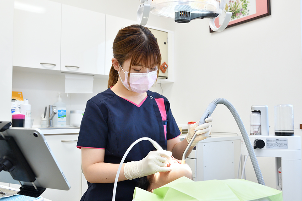 きめ細かな対応ができるよう歯科衛生士は担当制を採用